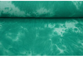 Sweatstoff Tie Dye Meergrün
