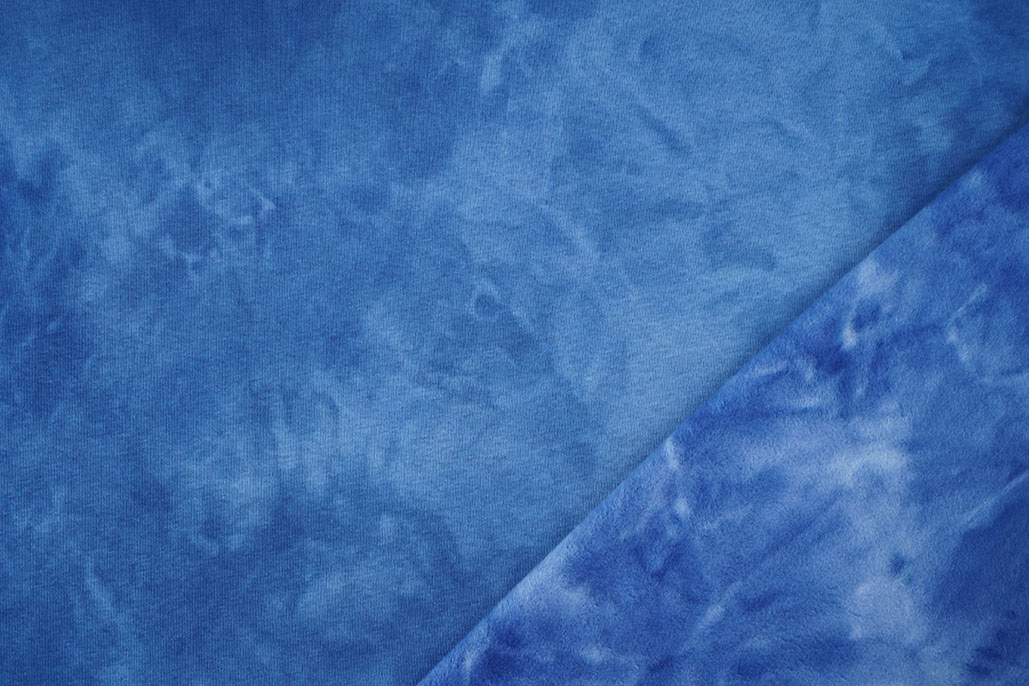 Sweatstoff Tie Dye Blau