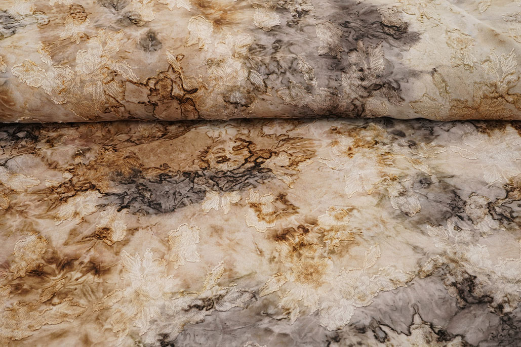 Tie Dye Jacquard Beige Braun