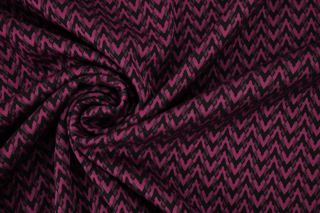 Viscose Jacquard Zigana 3-Tone Fuchsia