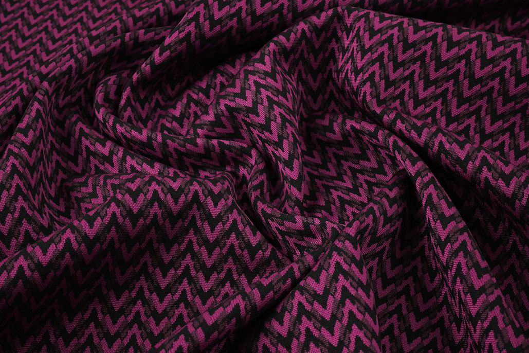 Viscose Jacquard Zigana 3-Tone Fuchsia