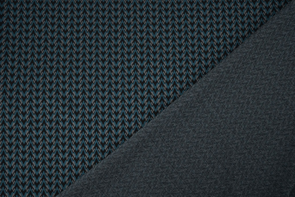Viscose Jacquard Zigana 3-Tone Petrol