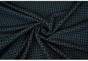 Viscose Jacquard Zigana 3-Tone Petrol