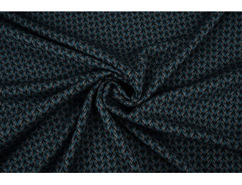 Viskose Jacquard Zigana 3-Tone Petrol