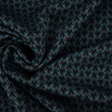 Viscose Jacquard Zigana 3-Tone Petrol