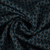 Viscose Jacquard Zigana 3-Tone Petrol