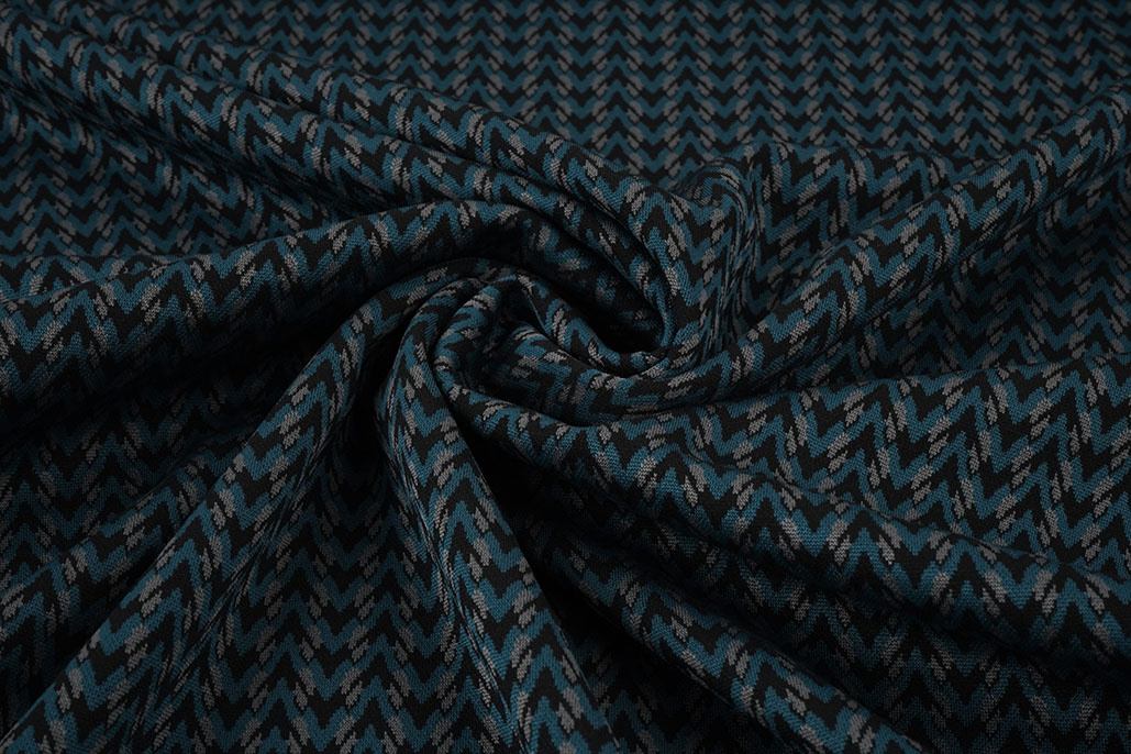 Viskose Jacquard Zigana 3-Tone Petrol
