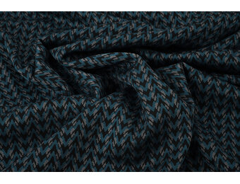 Viskose Jacquard Zigana 3-Tone Petrol