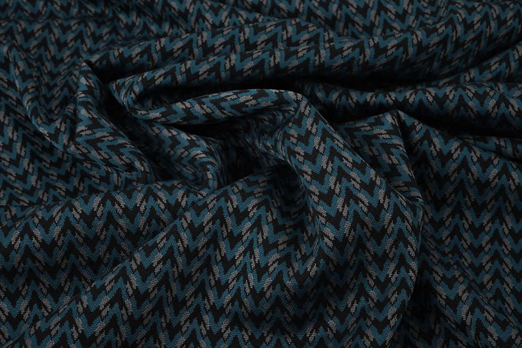 Viscose Jacquard Zigana 3-Tone Petrol