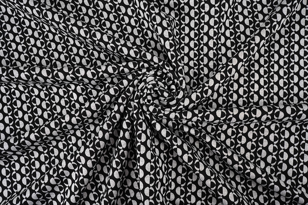 Viscose Punta Di Roma Geo Print 1