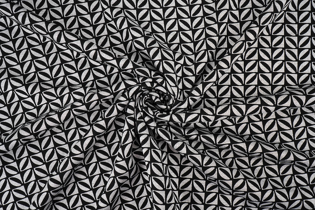 Viscose Punta Di Roma Geo Print 2
