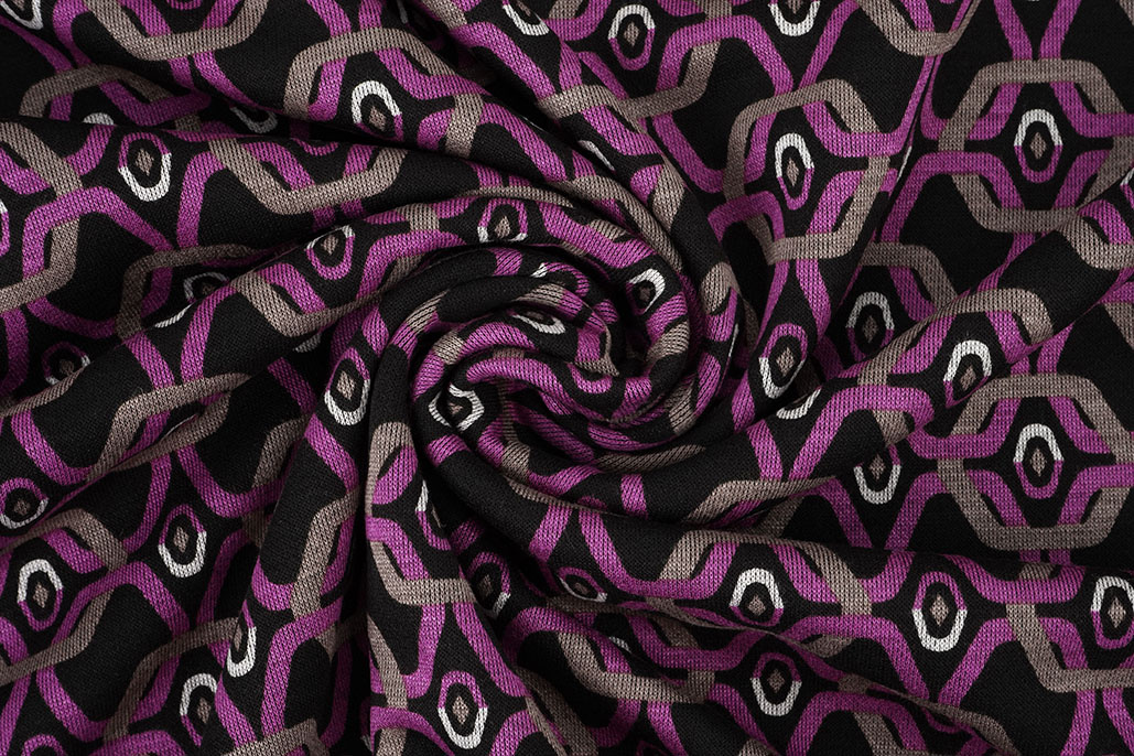 Viskose Punta Di Roma Retro Chain Rosa