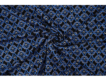 Viscose Punta Di Roma Retro Chain Blauw