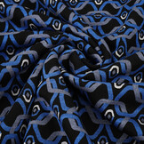 Viscose Punta Di Roma Retro Chain Blauw