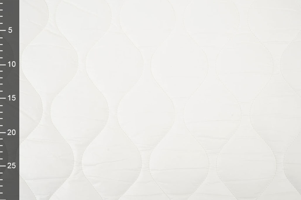 Doppelseitig Gesteppter Stoff Off-White
