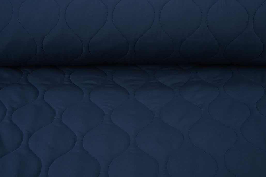 Doppelseitig Gesteppter Stoff Marineblau
