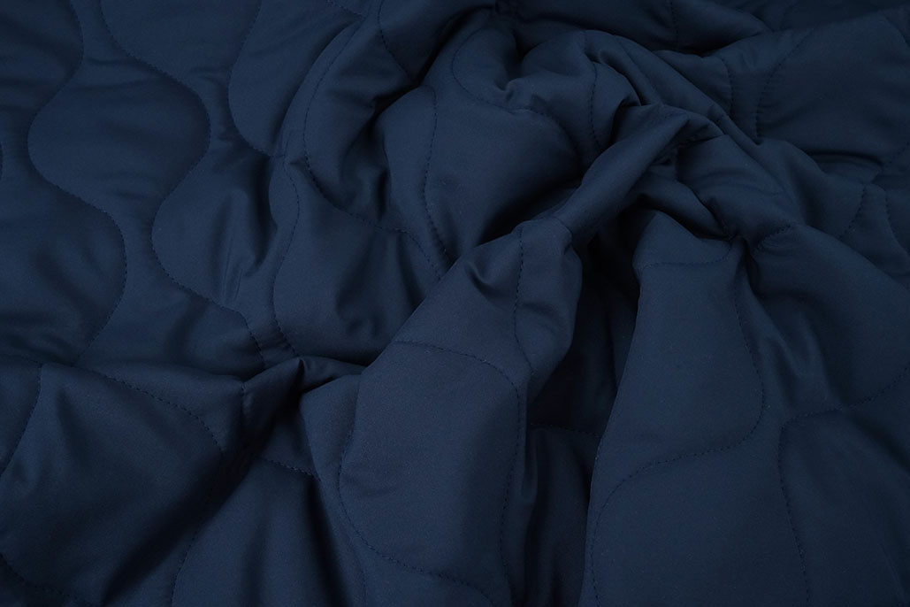 Dubbelzijdig Gewatteerde Stof Marine Blauw