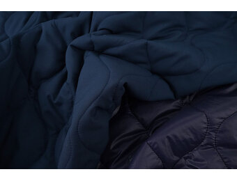 Doppelseitig Gesteppter Stoff Marineblau