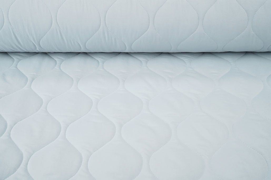 Double-sided Quilted Fabric Light Grey Jeans