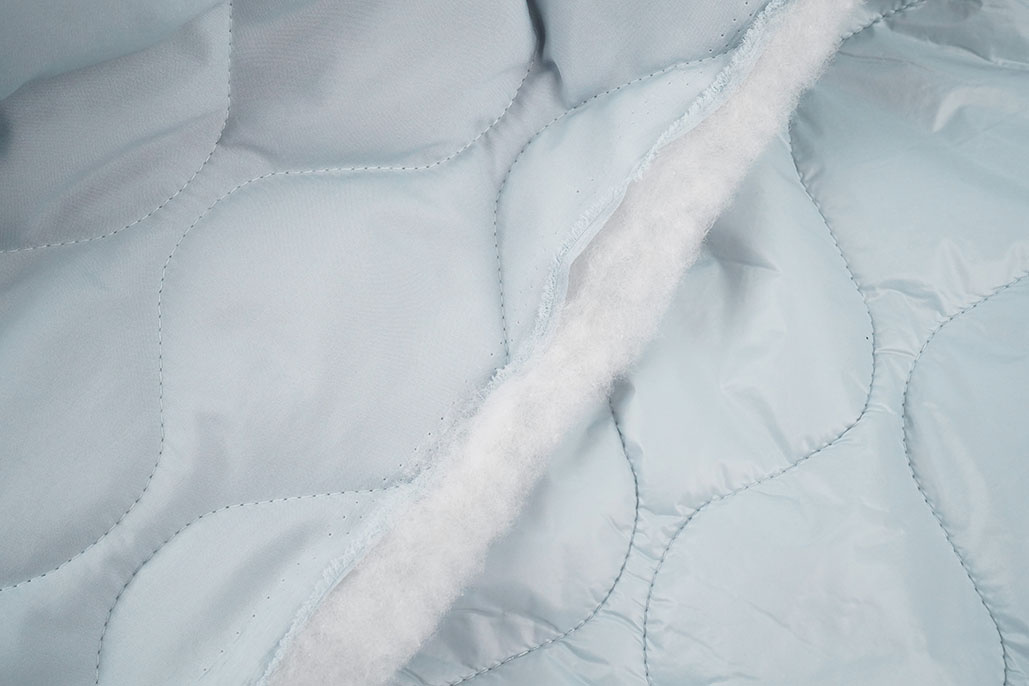 Dubbelzijdig Gewatteerde Stof Licht Grijs Jeans