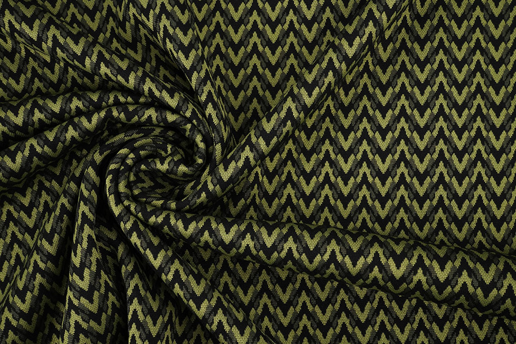Viscose Jacquard Zigana 3-Tone Mosgroen