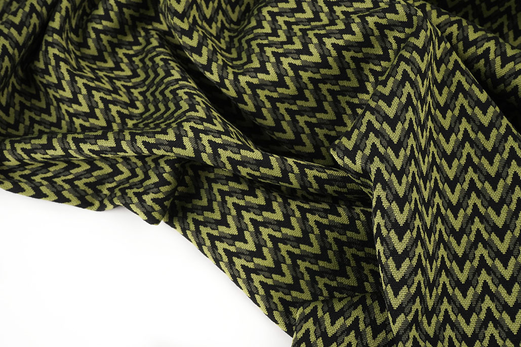 Viscose Jacquard Zigana 3-Tone Mosgroen