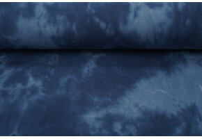 Sweatstoff Tie Dye Marineblau