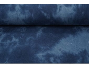 Sweatstoff Tie Dye Marineblau