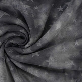 Sweatstoff Tie Dye Sterne Grau