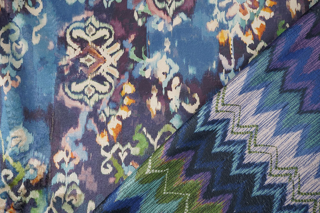 Velours de Polar 2-Side Watercolor ZigZag