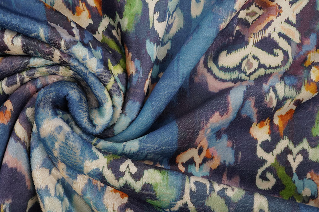 Velours de Polar 2-Side Watercolor ZigZag