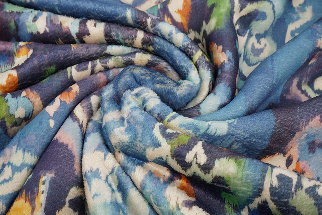 Velours de Polar 2-Side Watercolor ZigZag