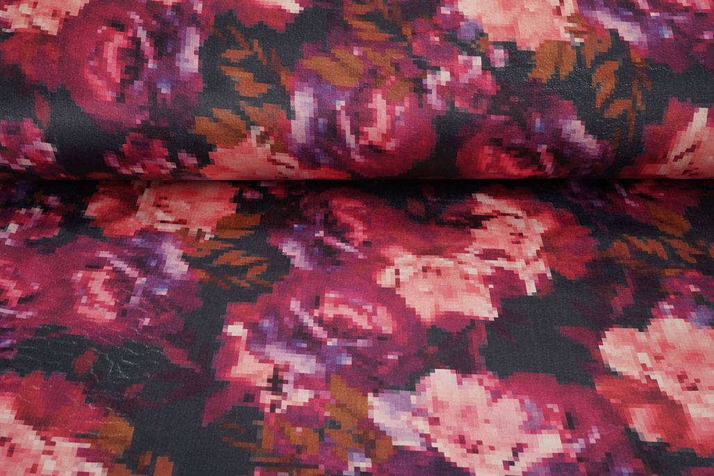 Velours de Polar 2-Side Pixel Flowers