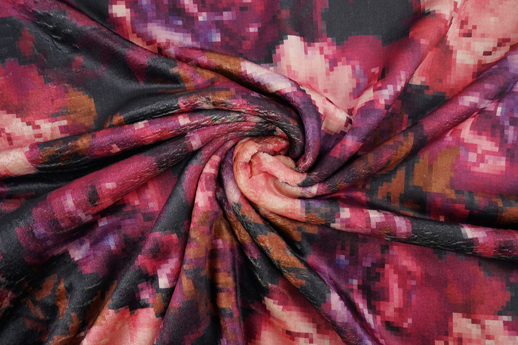 Velours de Polar 2-Side Pixel Flowers