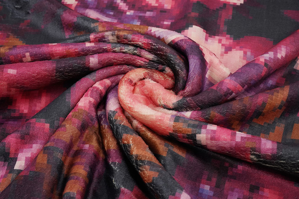 Velours de Polar 2-Side Pixel Flowers