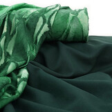 Tricot Viscose Tie Dye Jungle Grasgroen