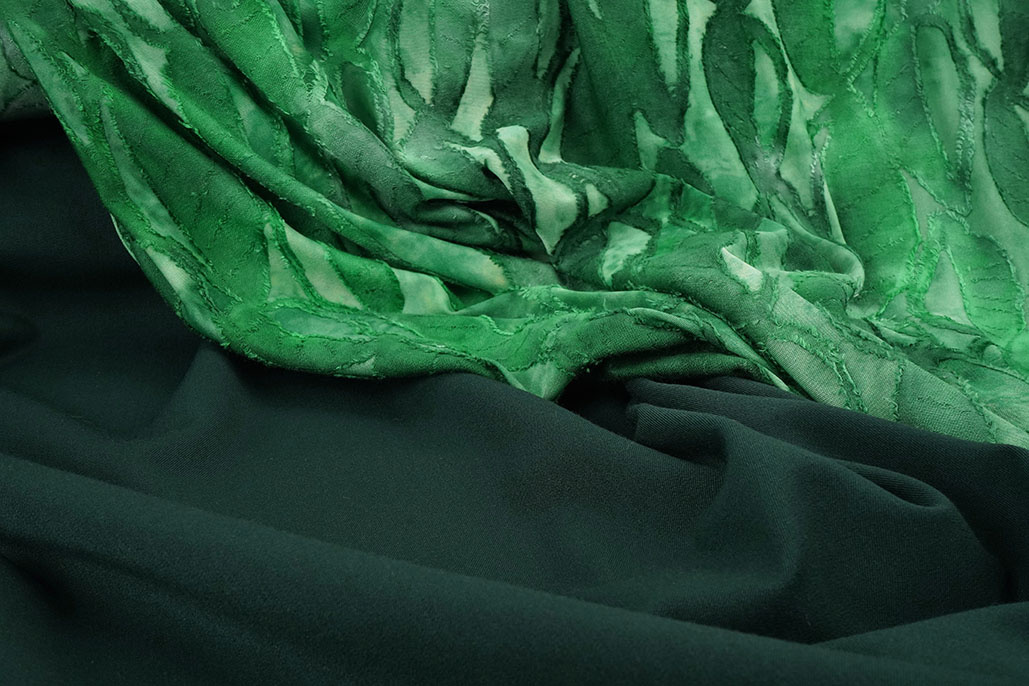 Viscose Jersey Tie Dye Jungle Grasgrün