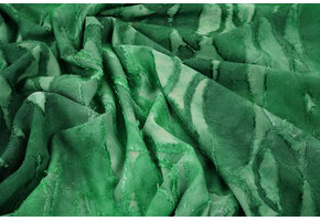 Tricot Viscose Tie Dye Jungle Grasgroen