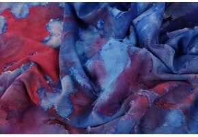 Viscose Jersey Tie Dye Wasserblume Kobaltblau