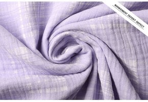 Double Gauze Fabric Check Lilac