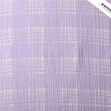 Double Gauze Fabric Check Lilac