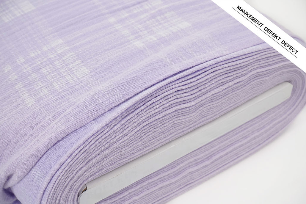 Double Gauze Fabric Check Lilac