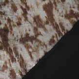 Shiny Silk Poly Braun Grau