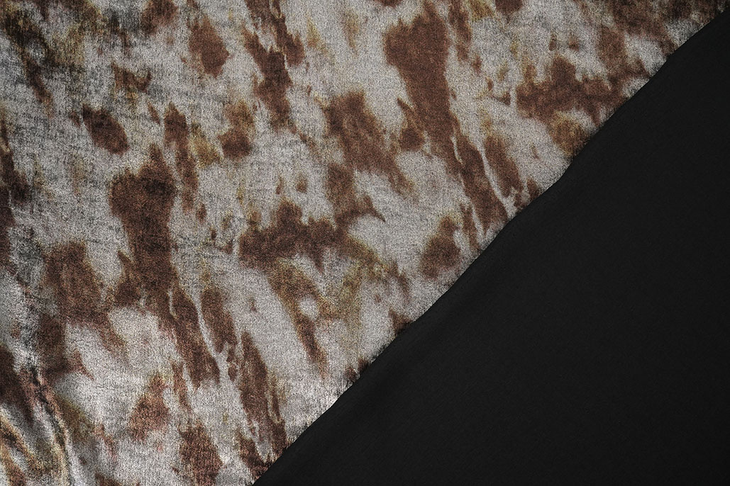 Shiny Silk Poly Brown Grey