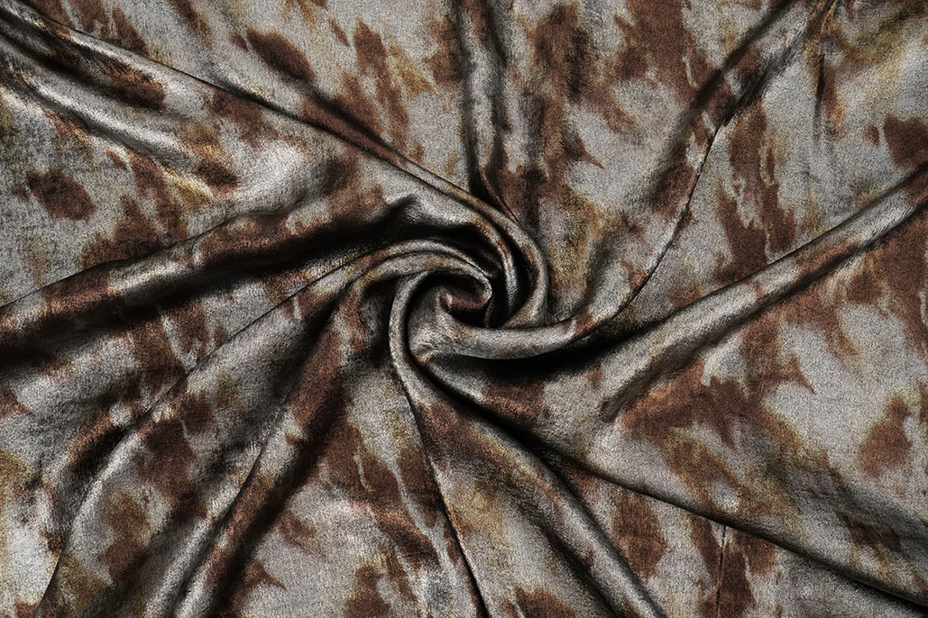 Shiny Silk Poly Brown Grey