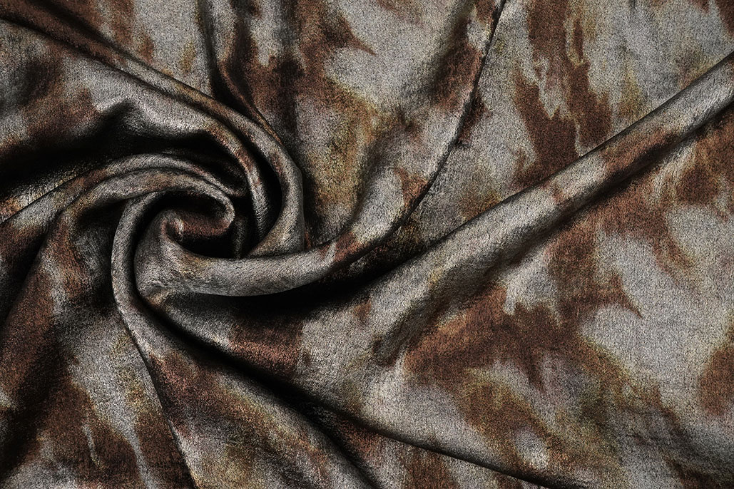 Shiny Silk Poly Brown Grey