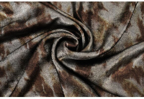 Shiny Silk Poly Braun Grau