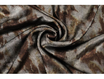 Shiny Silk Poly Braun Grau