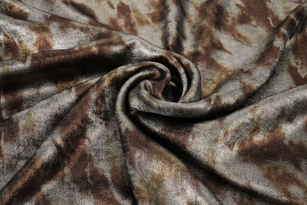 Shiny Silk Poly Brown Grey