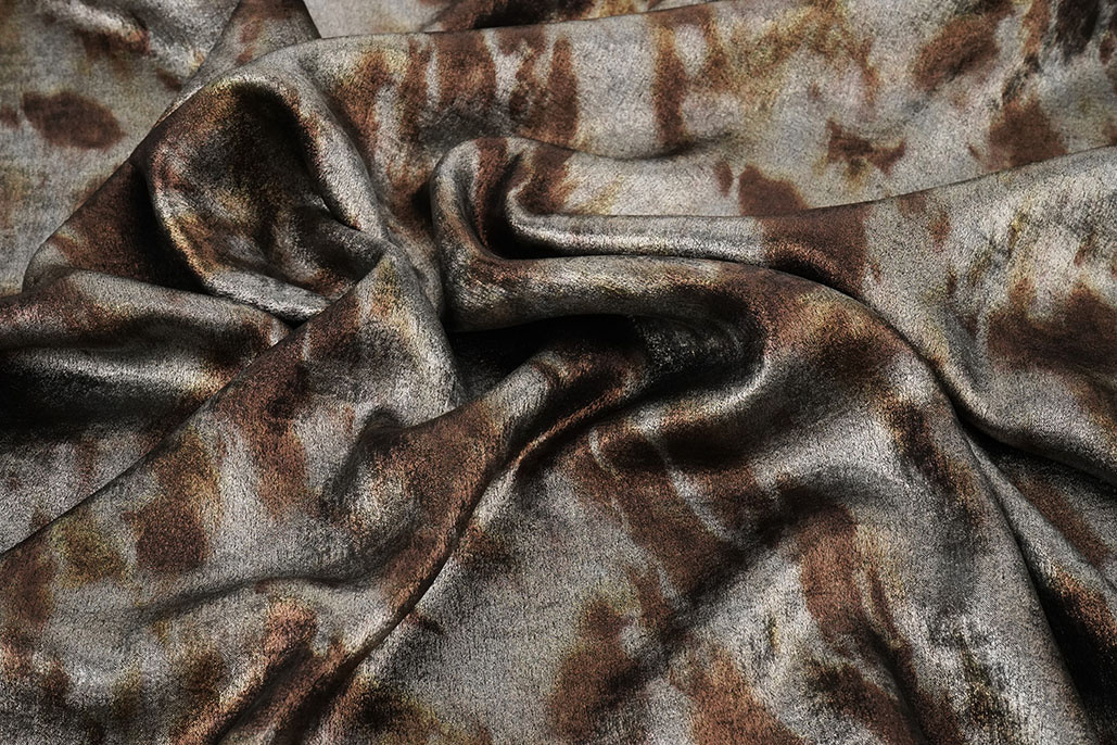 Shiny Silk Poly Brown Grey